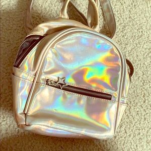 Pink Holo mini backpack